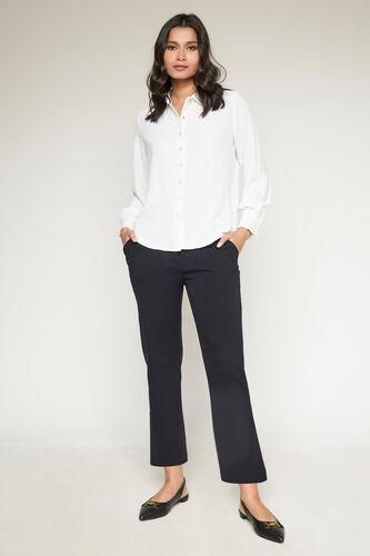 Black Straight-Fit Trousers, Black, image 2